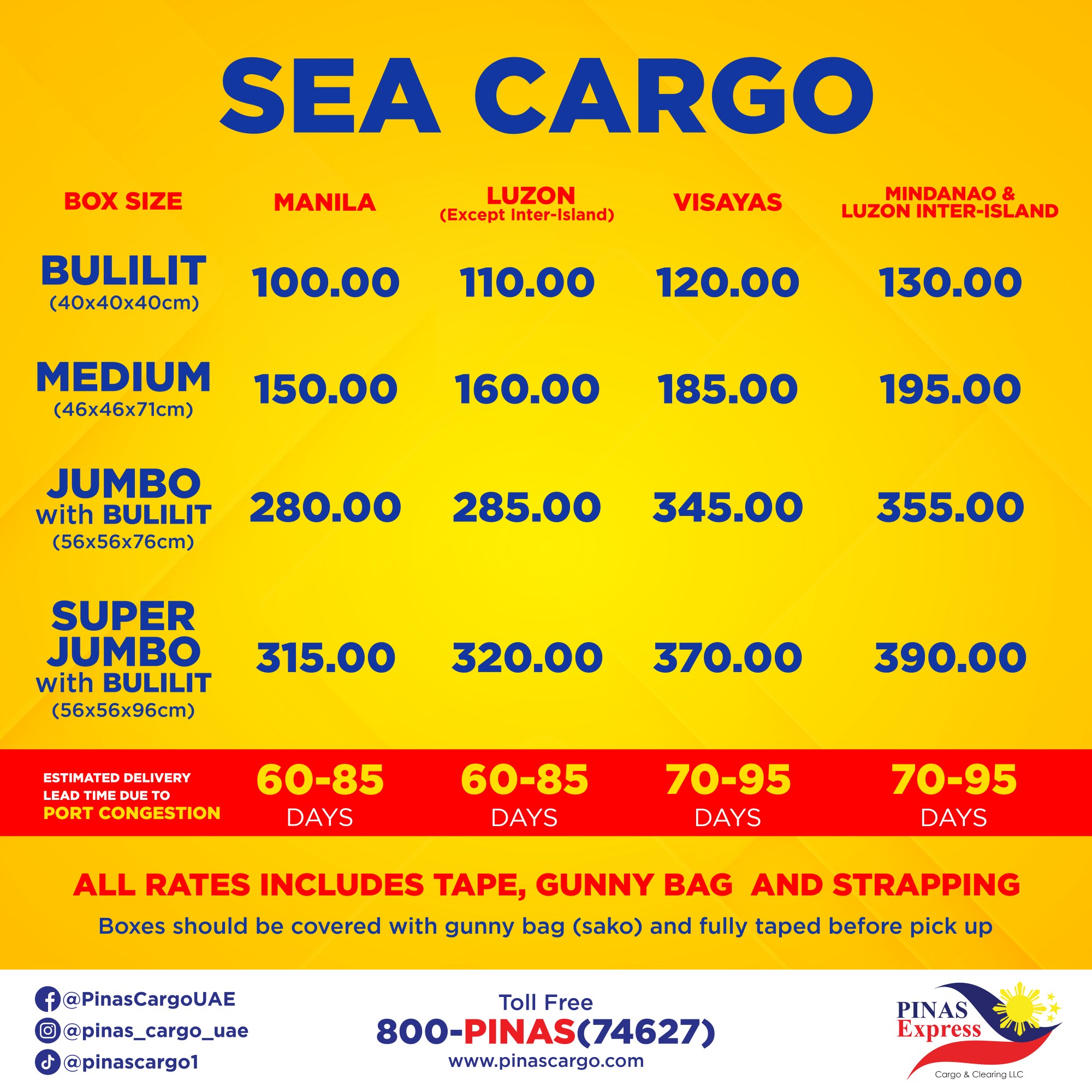 Sea Cargo Rate