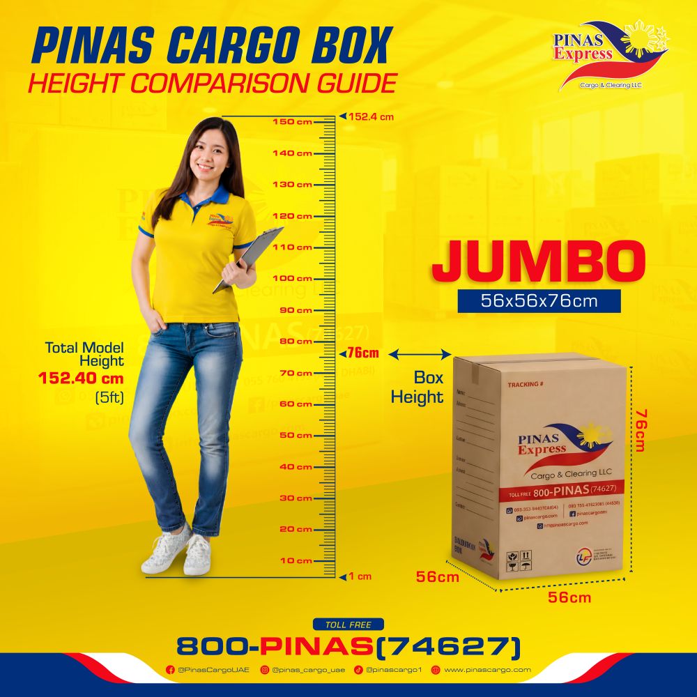 Pinas Cargo Jumbo Height Comparison