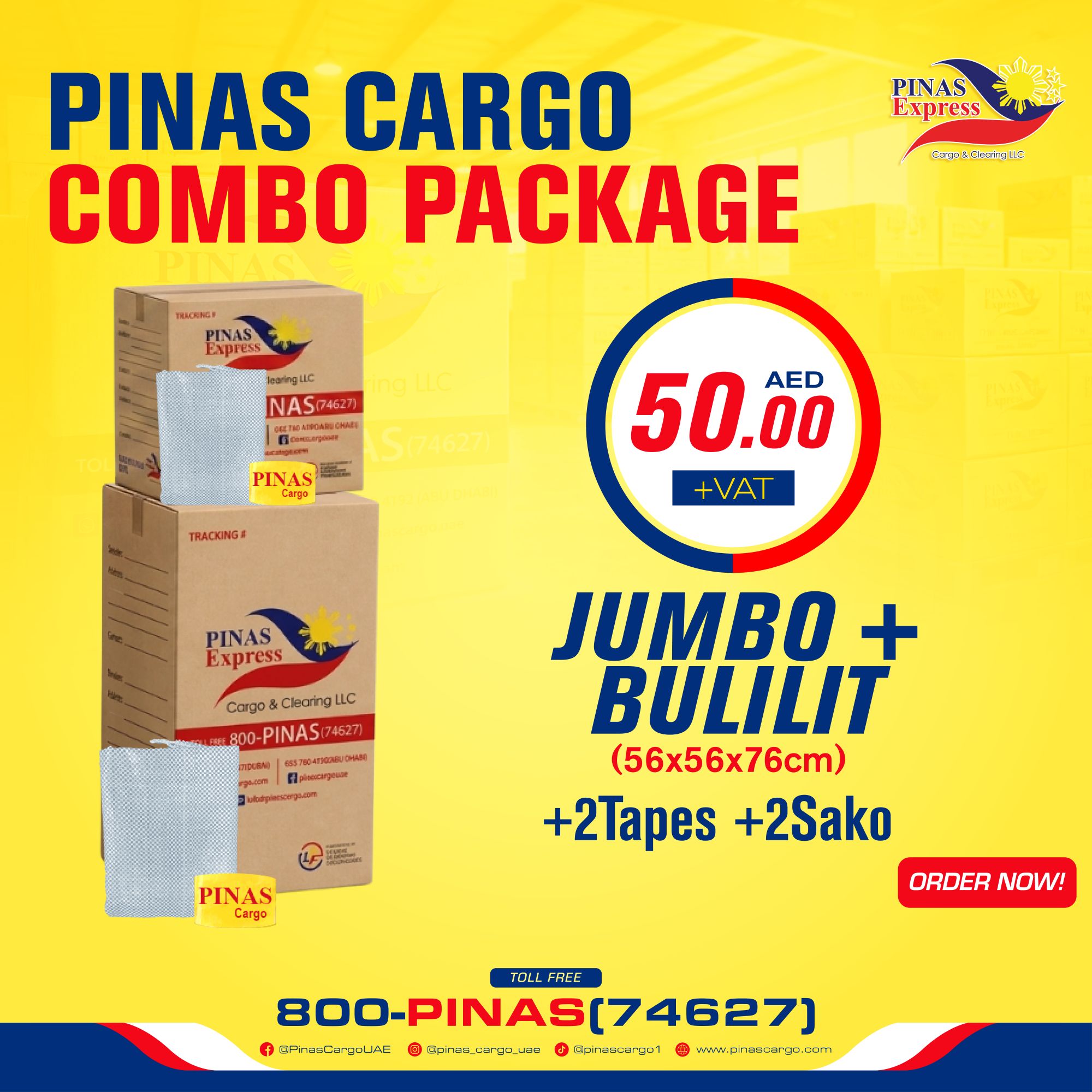 Pinas Cargo Jumbo Set Pricing