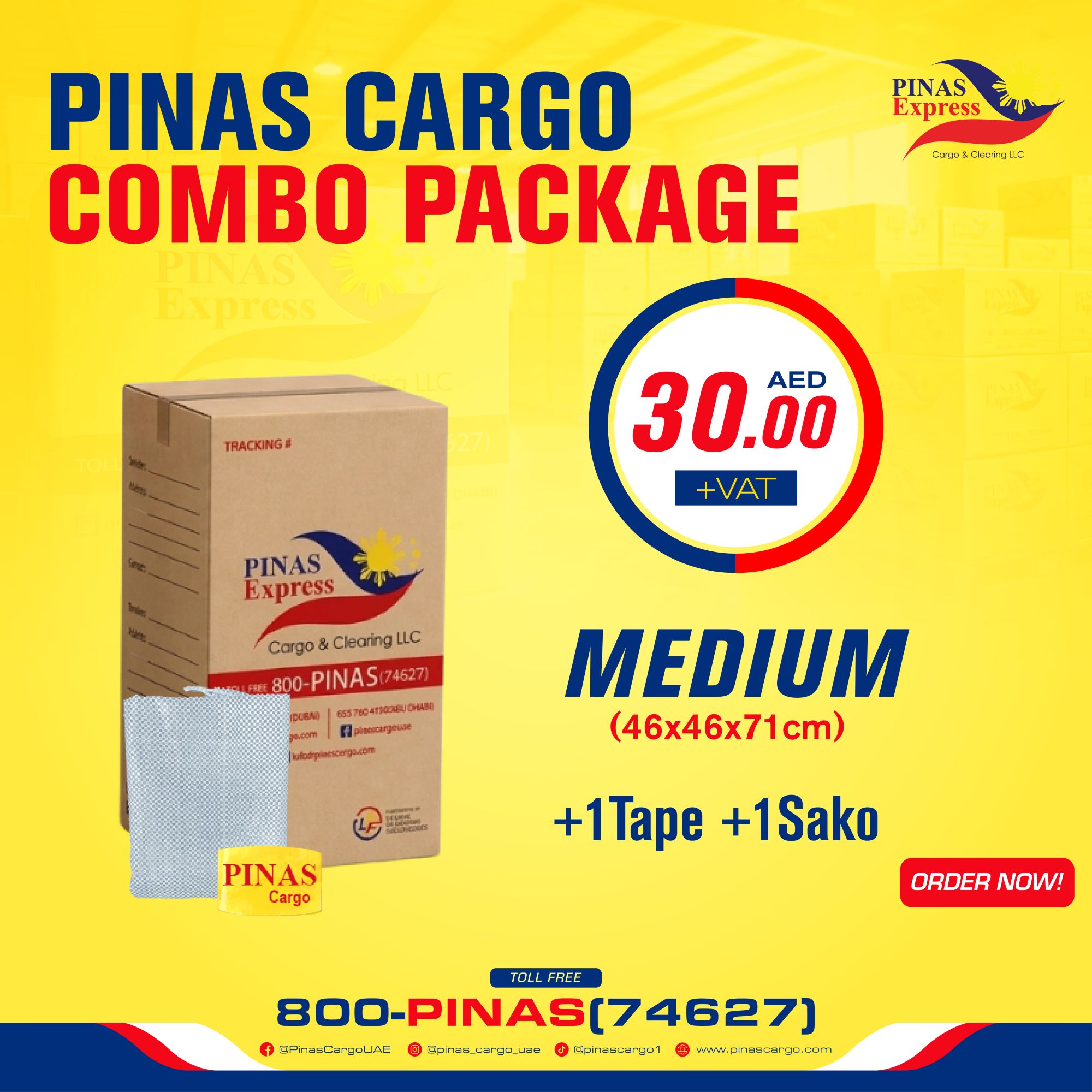 Pinas Cargo Medium Package Pricing